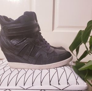 Black Ash Beck Bis Hidden Wedge High Top Sneaker